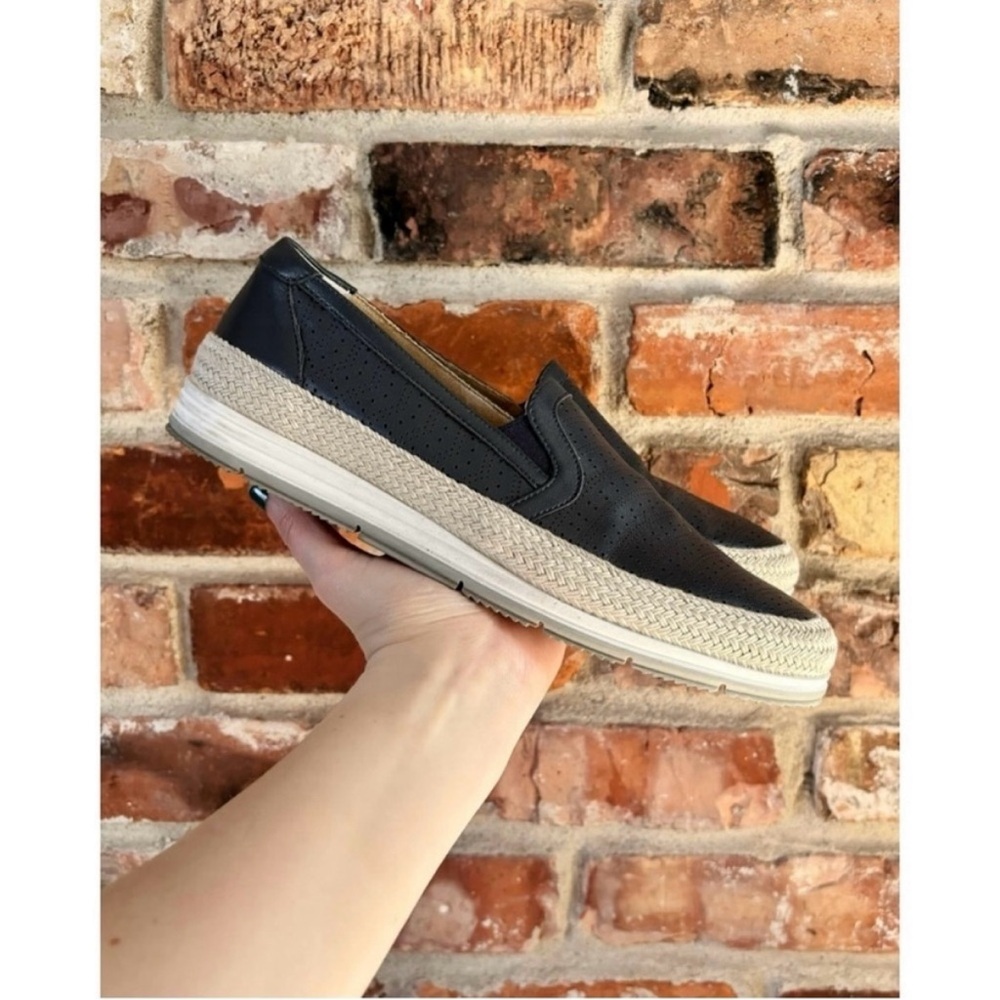 Vaneli Gray Espadille Slip On Flats Shoes, 8 Narrow